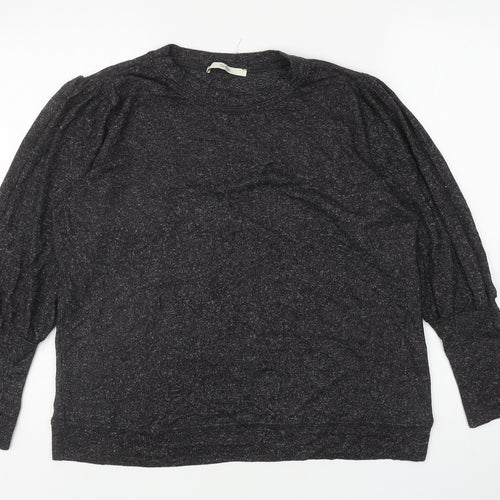 George Womens Grey Round Neck Viscose Pullover Jumper Size L