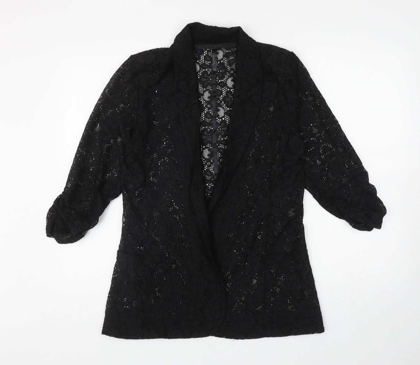 NEXT Womens Black Floral Jacket Blazer Size 16
