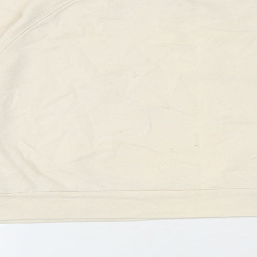 Miss Selfridge Womens Ivory Cotton Pullover Sweatshirt Size S Pullover - Cropped
