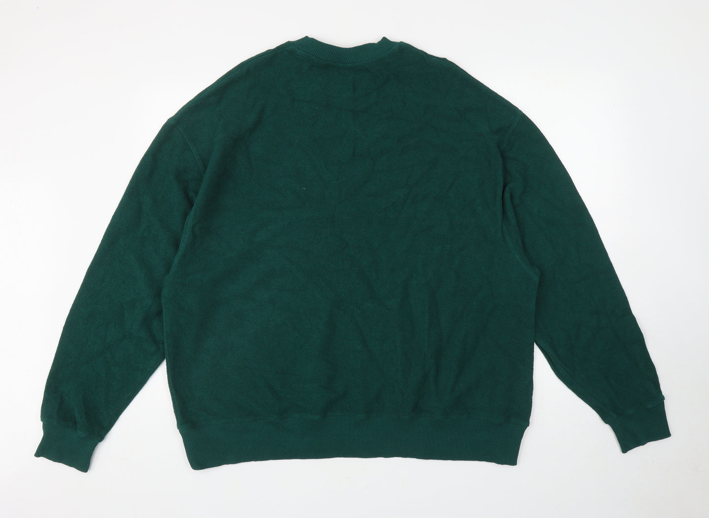 COLLUSION Mens Green Cotton Pullover Sweatshirt Size M