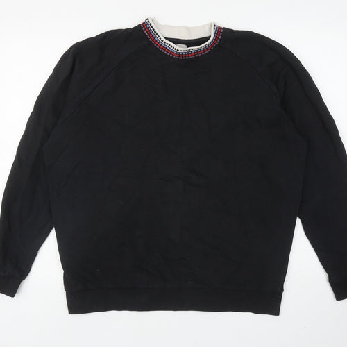 ASOS Womens Black Cotton Pullover Sweatshirt Size M Pullover