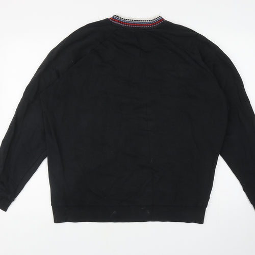 ASOS Womens Black Cotton Pullover Sweatshirt Size M Pullover