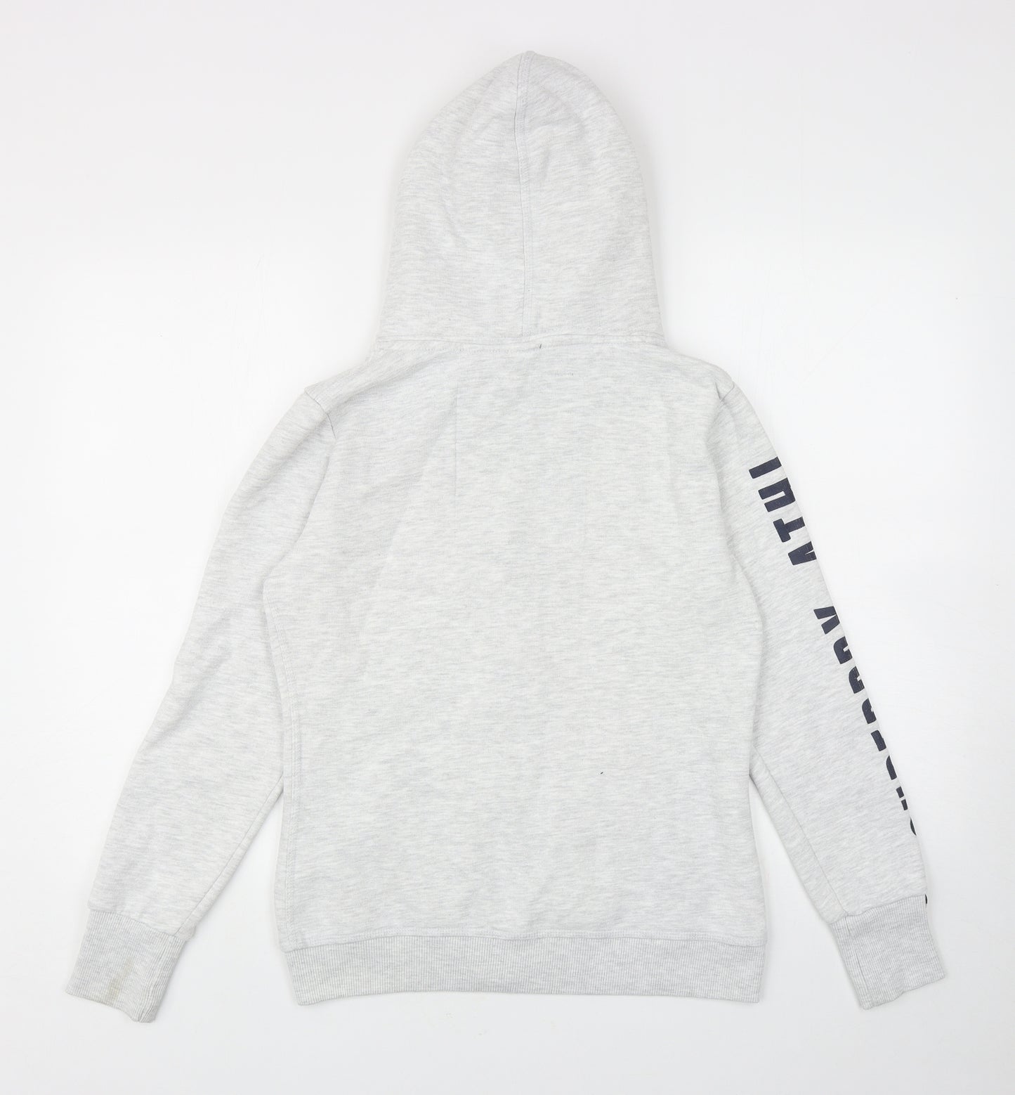 Superdry Mens Grey Cotton Full Zip Hoodie Size S - State Athletics