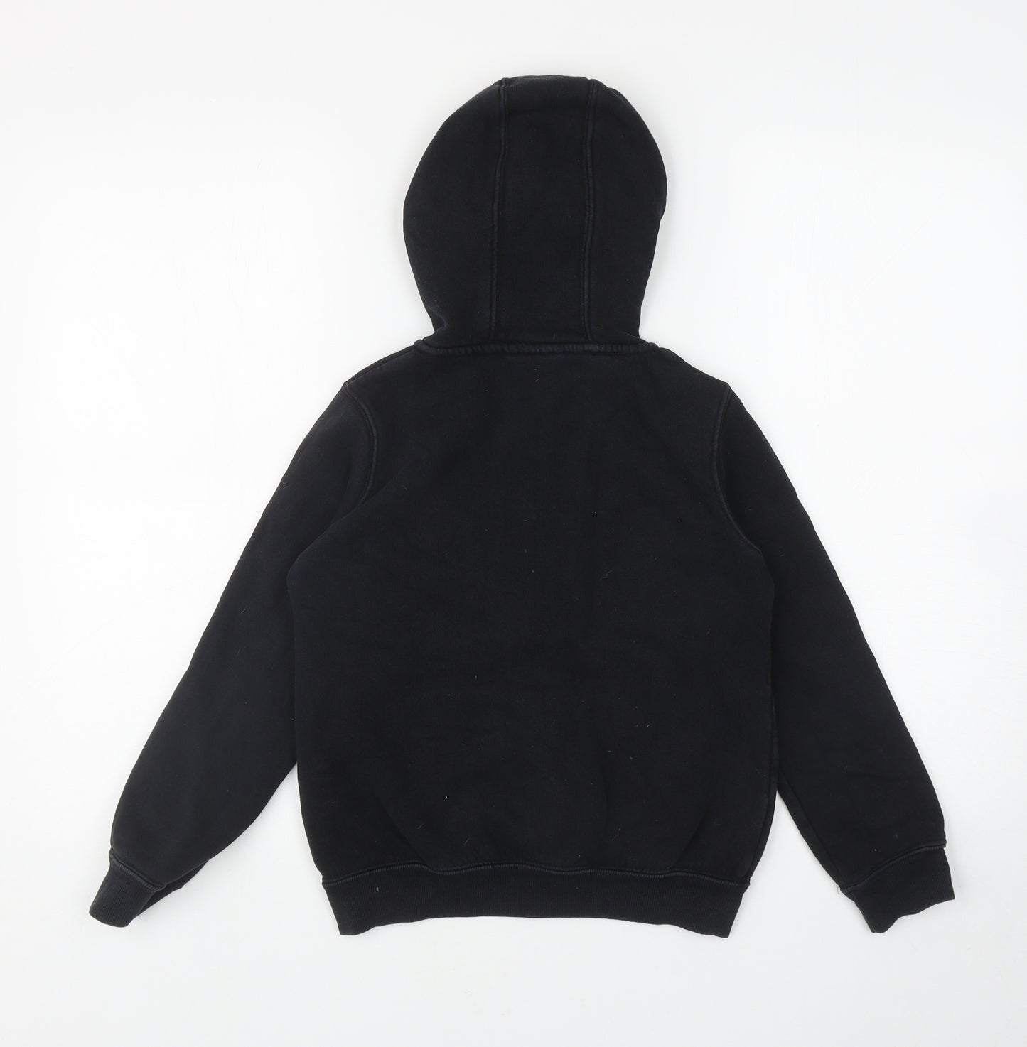 NEXT Girls Black Cotton Full Zip Hoodie Size 9 Years Zip