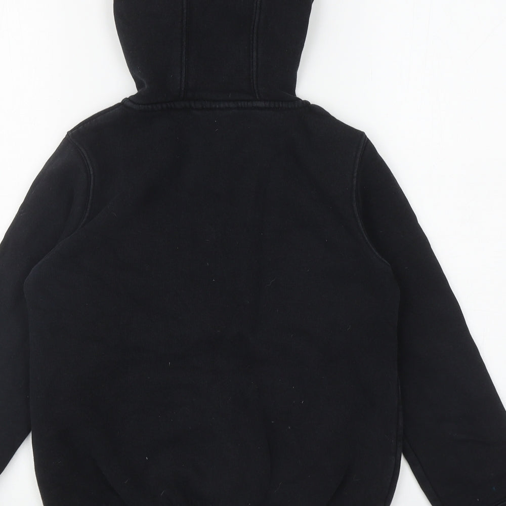 NEXT Girls Black Cotton Full Zip Hoodie Size 9 Years Zip