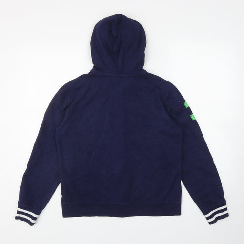 Ralph Lauren Womens Blue Cotton Full Zip Hoodie Size L Zip