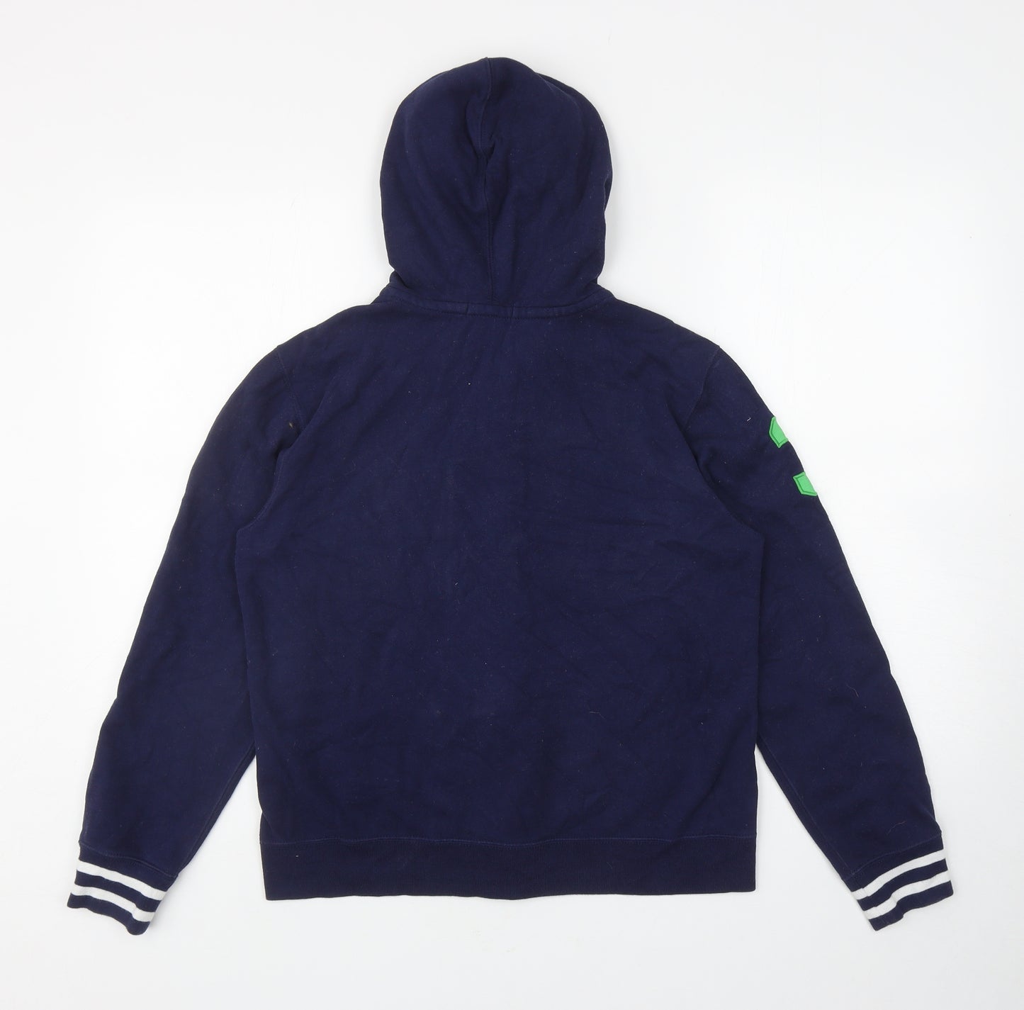 Ralph Lauren Womens Blue Cotton Full Zip Hoodie Size L Zip
