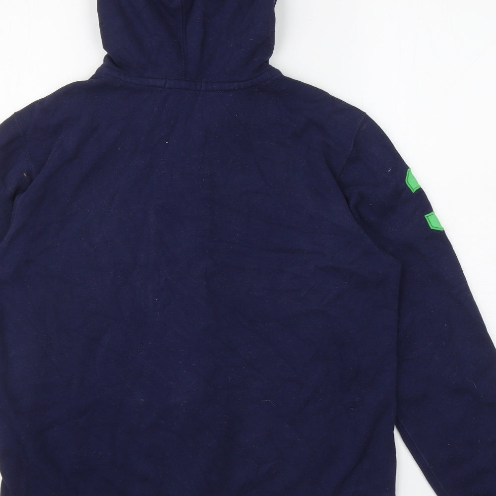 Ralph Lauren Womens Blue Cotton Full Zip Hoodie Size L Zip