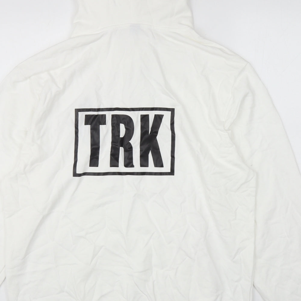 Preworn Mens White Polyester Pullover Hoodie Size XL - TRK
