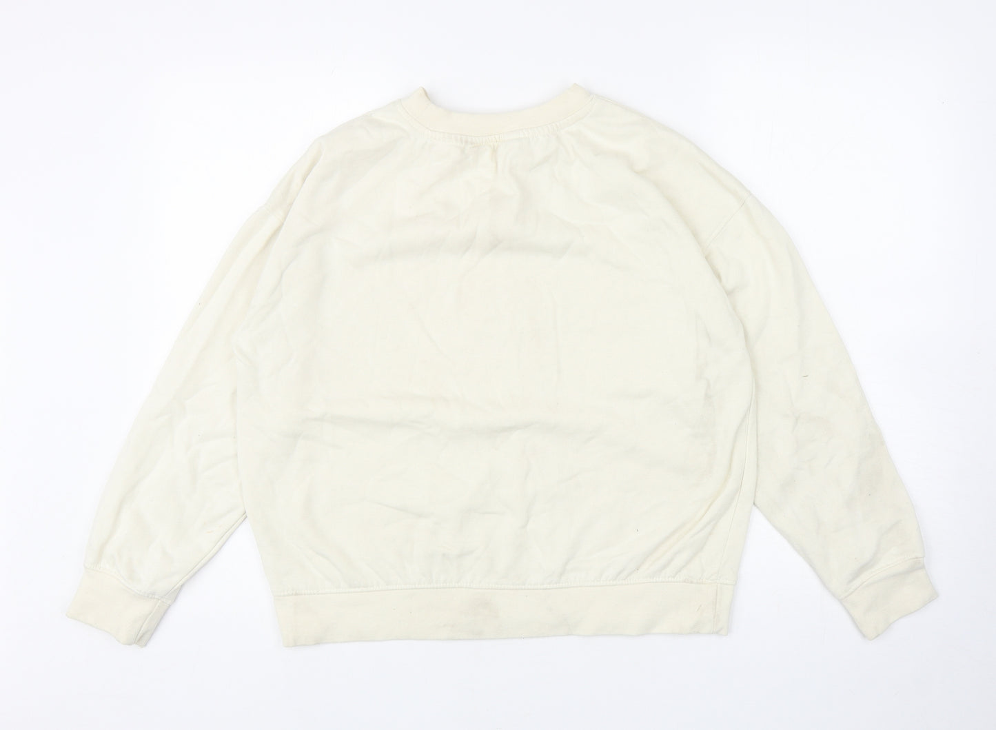 Primark Womens Ivory Cotton Pullover Sweatshirt Size S Pullover - Life Is Good