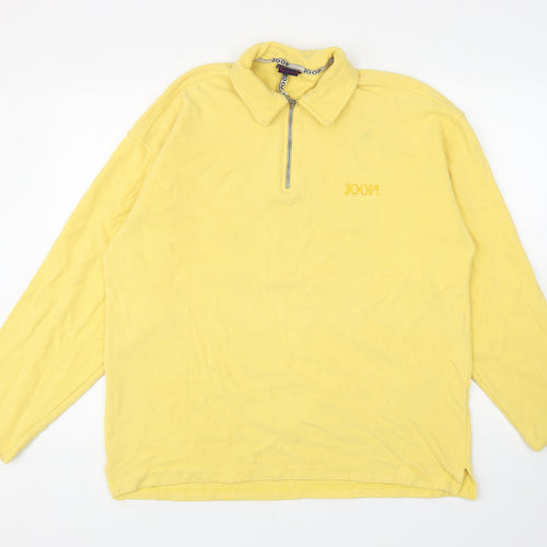 JOOP Mens Yellow Cotton Pullover Sweatshirt Size 2XL