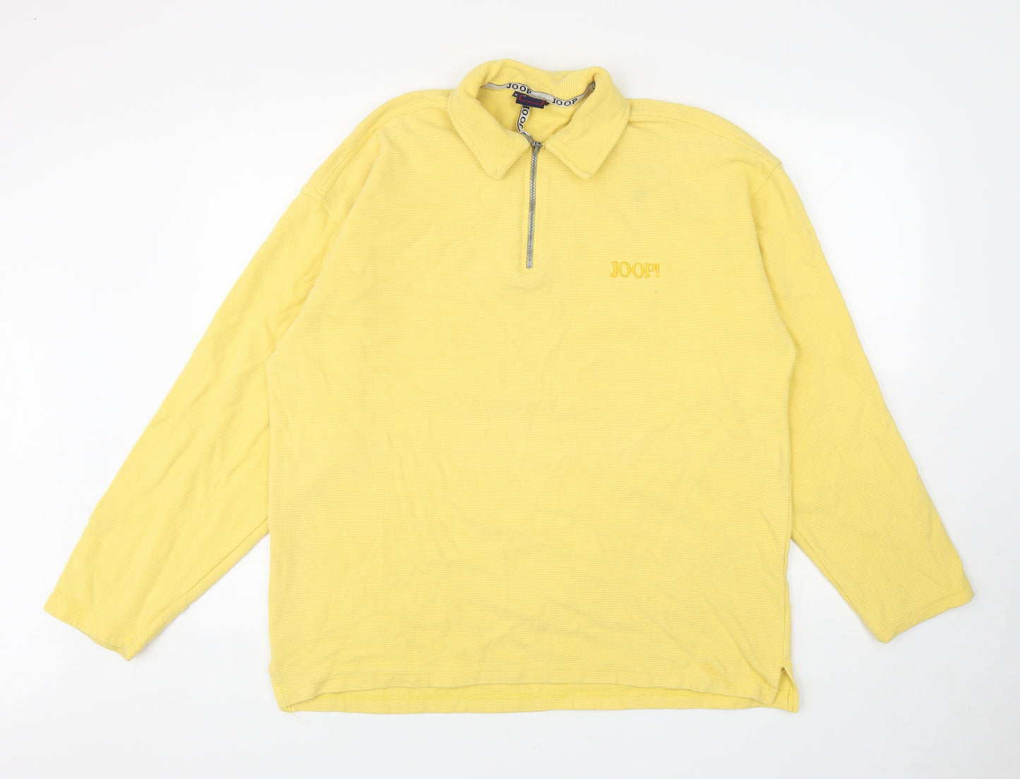 JOOP Mens Yellow Cotton Pullover Sweatshirt Size 2XL