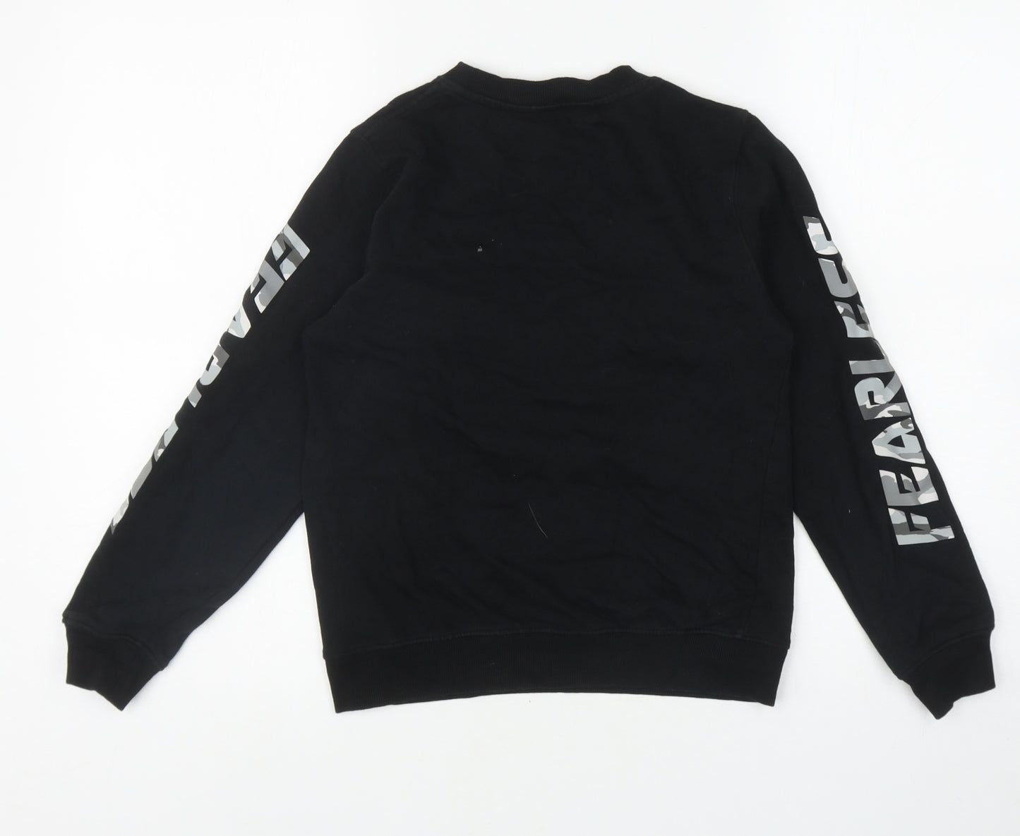 Very Boys Black Cotton Pullover Sweatshirt Size 10 Years Pullover - Skull