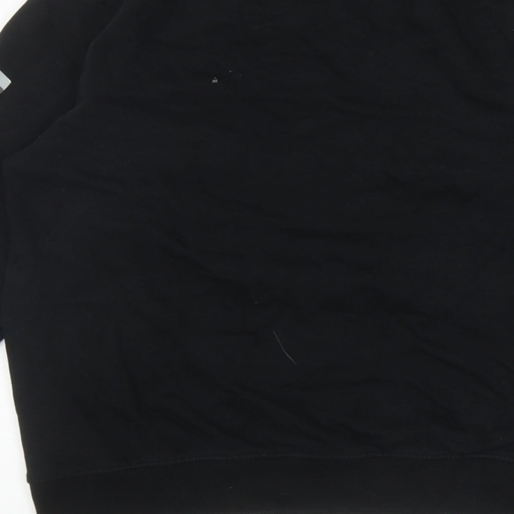 Very Boys Black Cotton Pullover Sweatshirt Size 10 Years Pullover - Skull