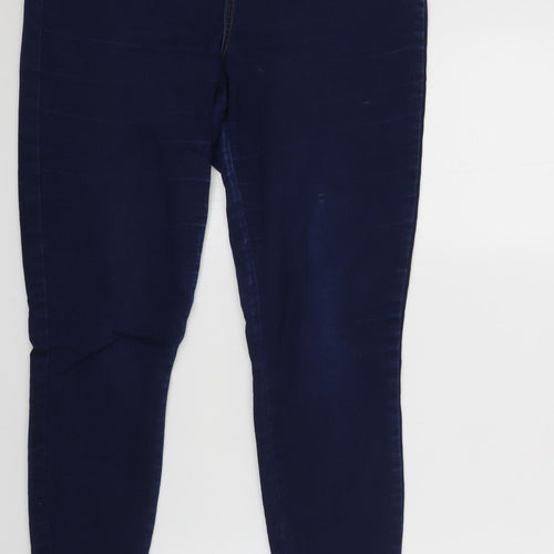 Very Womens Blue Polyester Skinny Jeans Size 12 L27 in Regular Zip