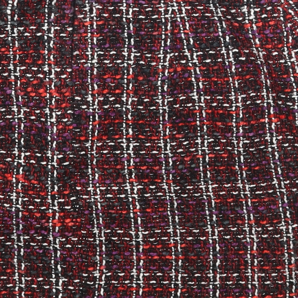 Warehouse Womens Multicoloured Plaid Polyester Mini Skirt Size 12 Zip