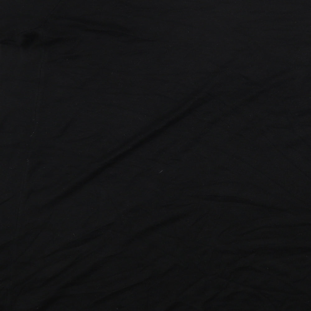 TU Womens Black Acrylic Fit & Flare Size 14 Round Neck Pullover