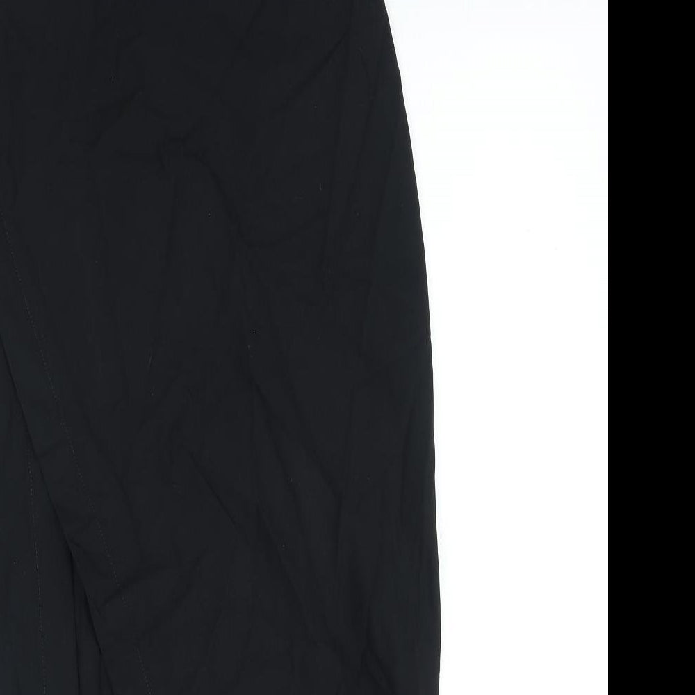 Zara Womens Black Polyester Straight & Pencil Skirt Size XS Zip