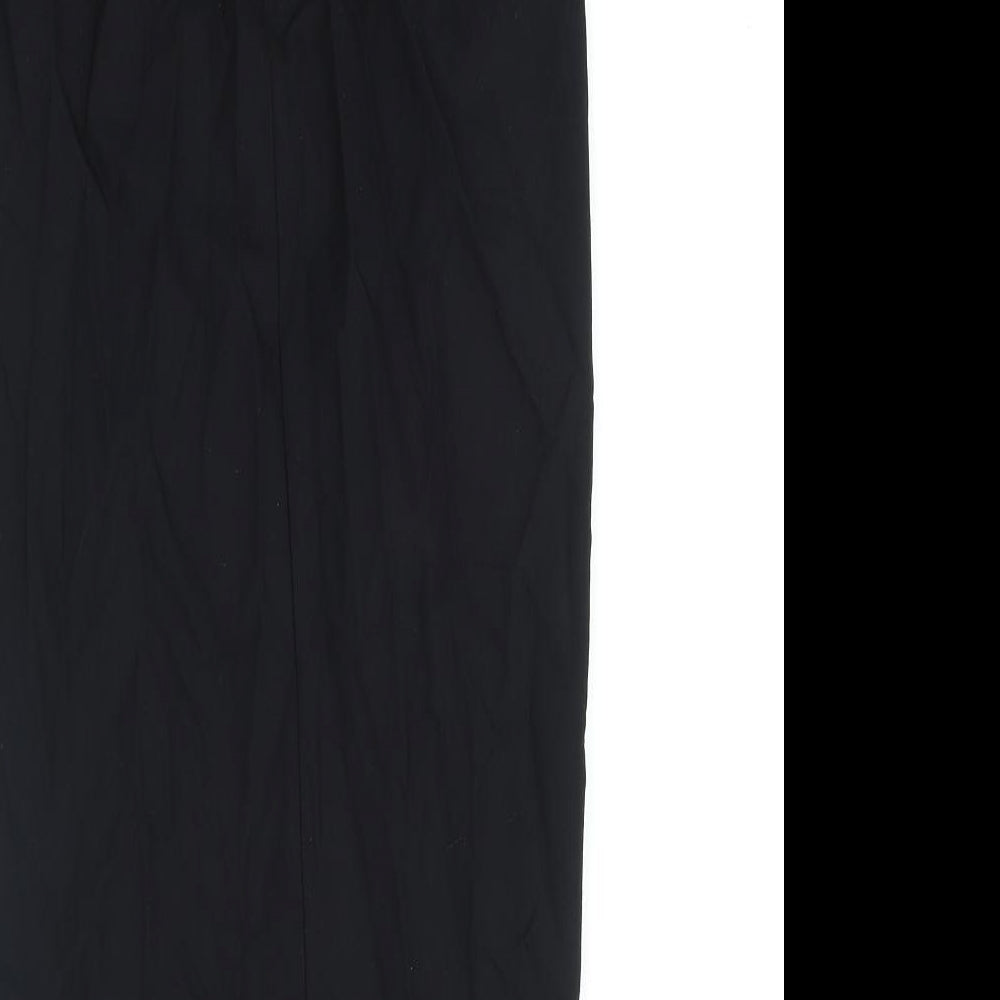 Zara Womens Black Polyester Straight & Pencil Skirt Size XS Zip