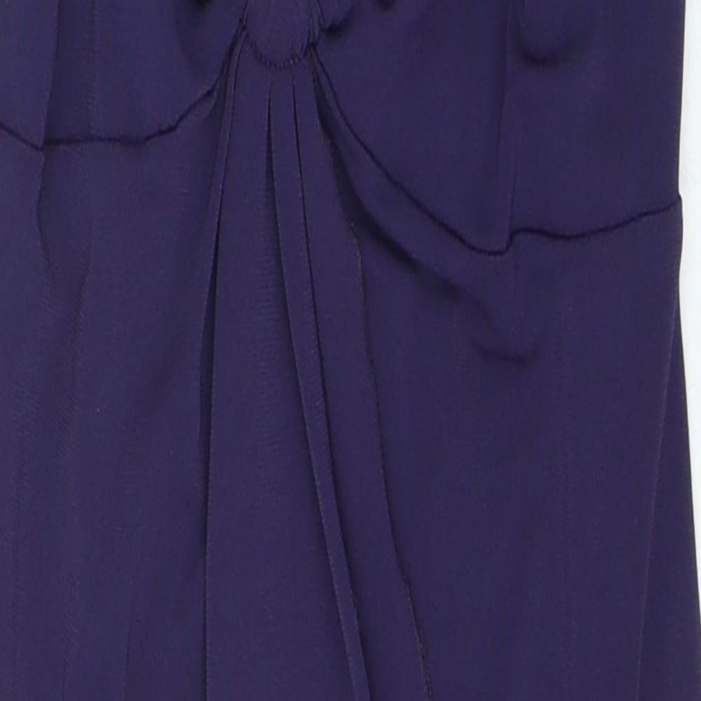 George Womens Blue Polyester A-Line Size 10 Round Neck Pullover