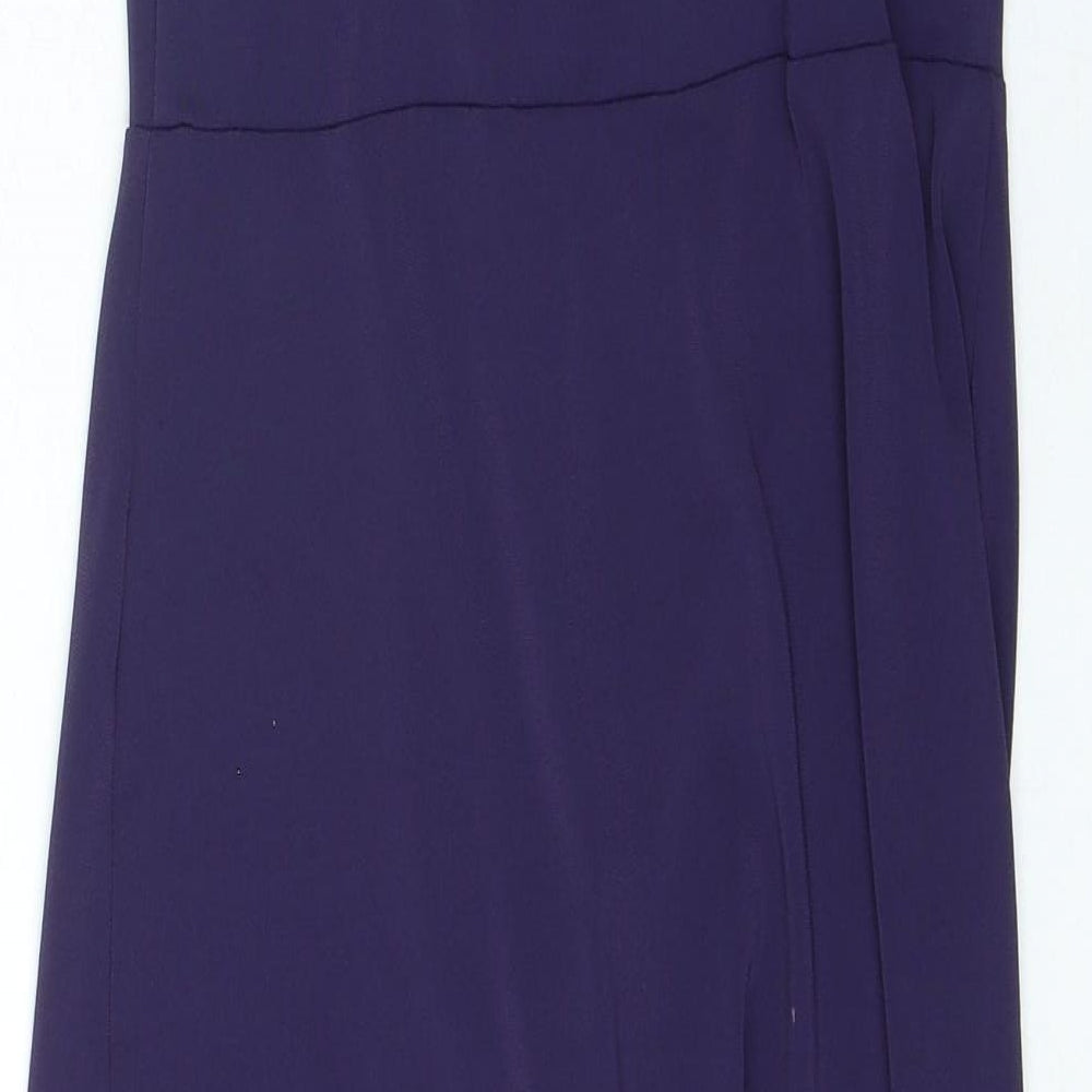 George Womens Blue Polyester A-Line Size 10 Round Neck Pullover
