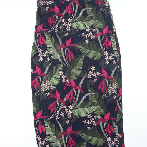 Oasis Womens Multicoloured Geometric Polyester Wrap Skirt Size XS