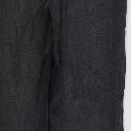 Denim & Co. Womens Black Cotton Straight Jeans Size 10 L27 in Regular Zip