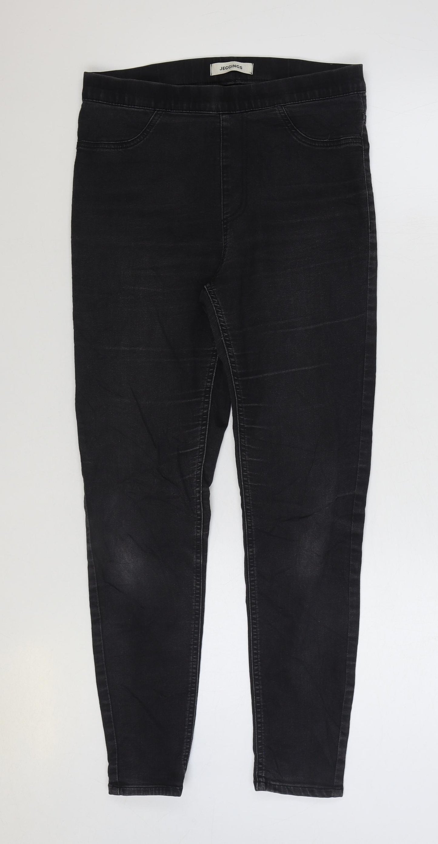 Marks and Spencer Womens Black Cotton Jegging Jeans Size 12 L27 in Regular