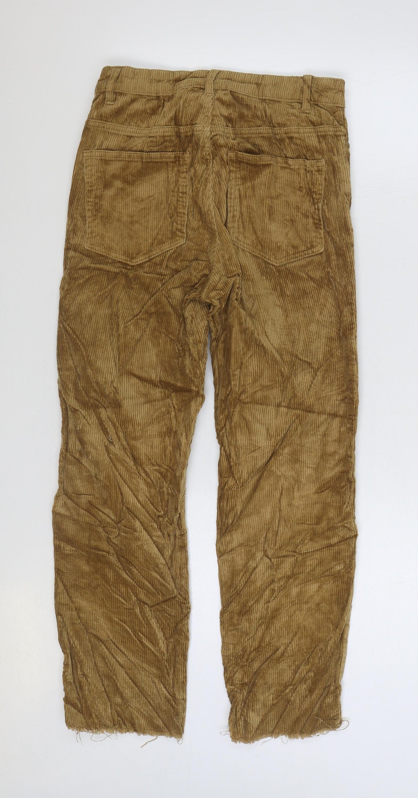 Divided by H&M Womens Brown Cotton Straight Jeans Size 10 L24 in Regular Zip