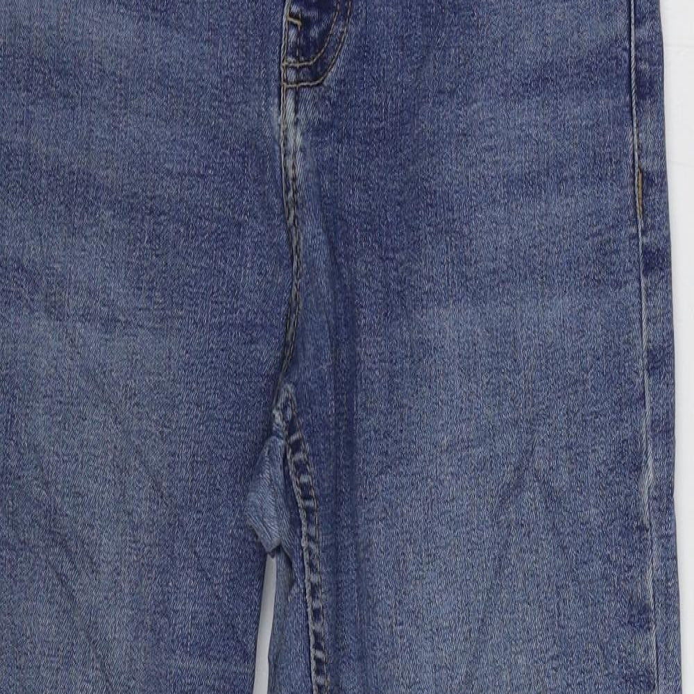 Topshop Mens Blue Cotton Skinny Jeans Size 28 in L30 in Regular Zip