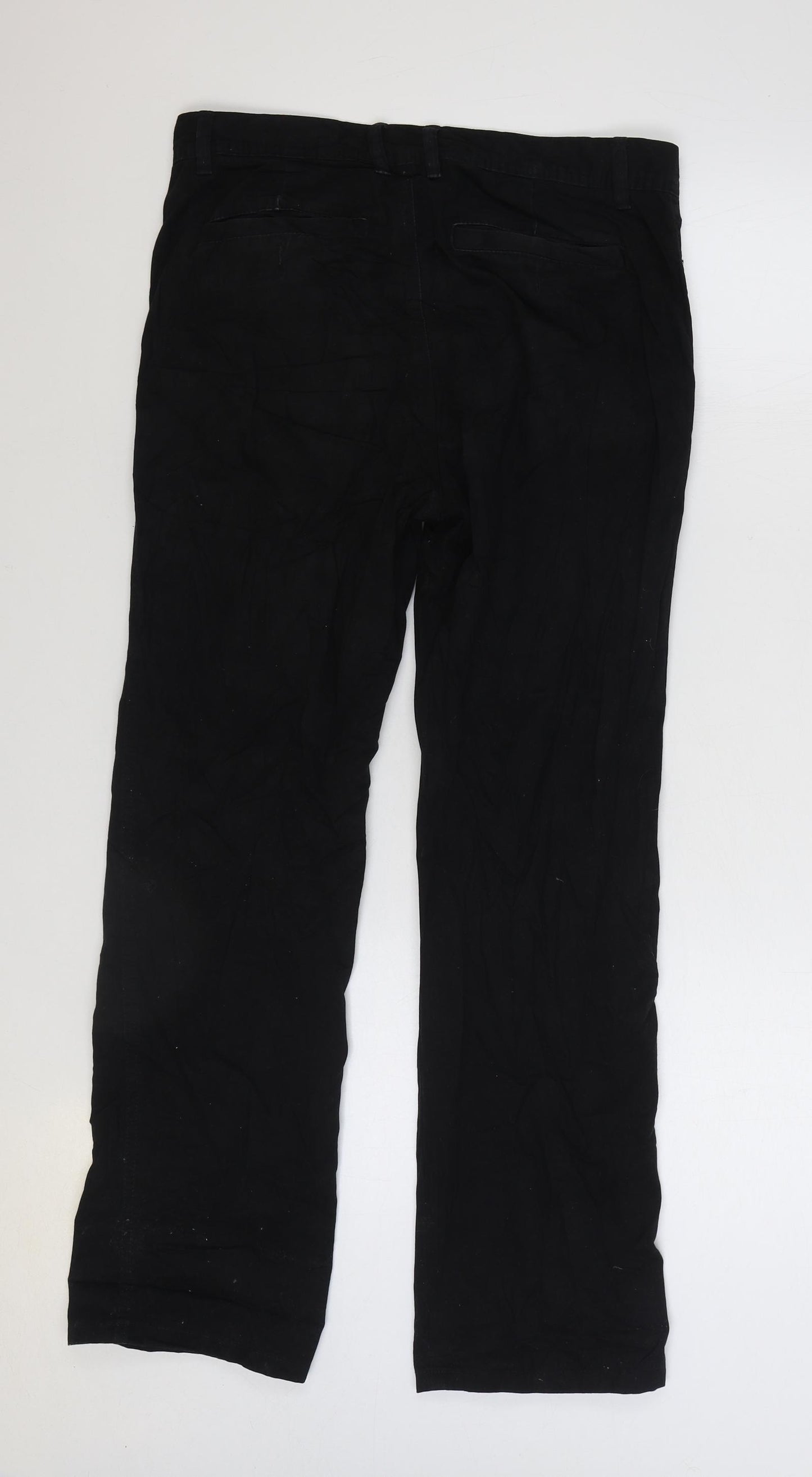 Denim & Co. Mens Black Cotton Straight Jeans Size 30 in L30 in Regular Zip