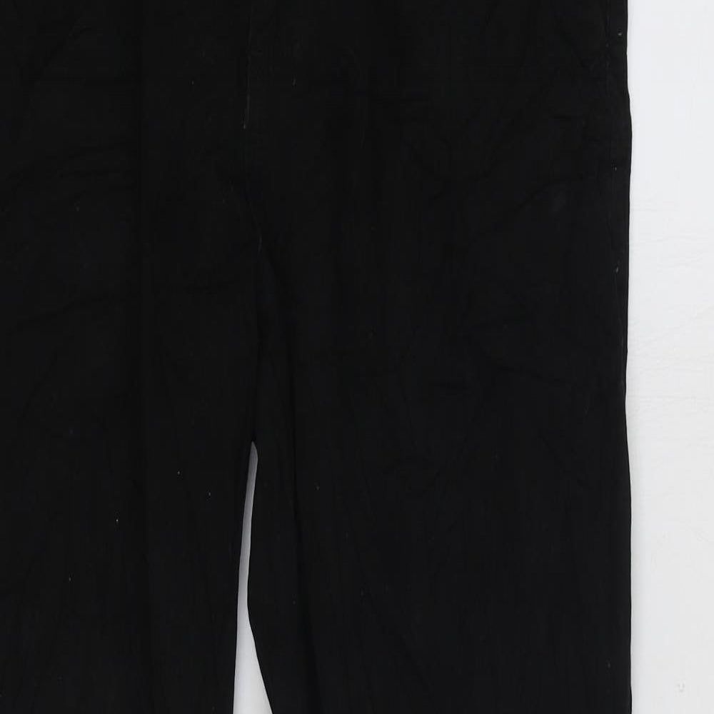 Denim & Co. Mens Black Cotton Straight Jeans Size 30 in L30 in Regular Zip