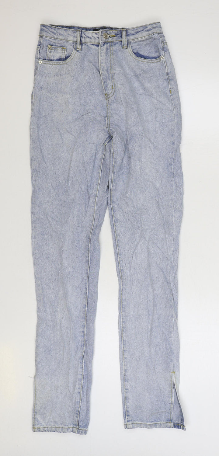 Missguided Womens Blue Cotton Skinny Jeans Size 6 L32 in Regular Zip