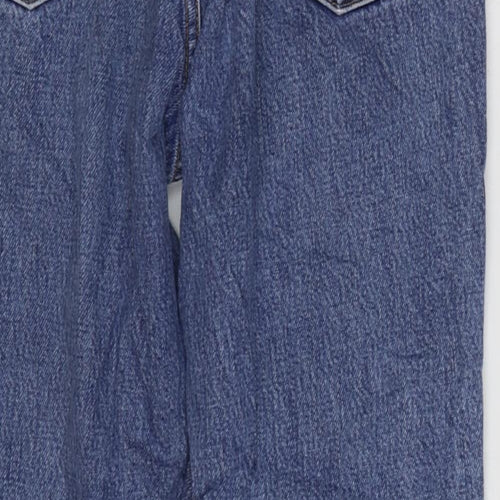 Topshop Womens Blue Cotton Mom Jeans Size 25 in L30 in Regular Zip