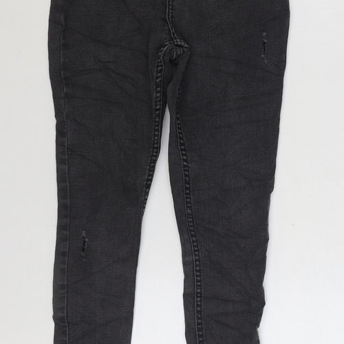 Denim & Co. Womens Black Cotton Skinny Jeans Size 12 L27 in Regular Zip