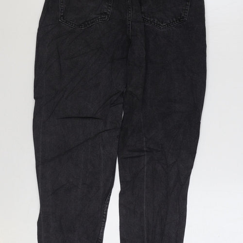 Denim & Co. Womens Black Cotton Straight Jeans Size 10 L27 in Regular Zip