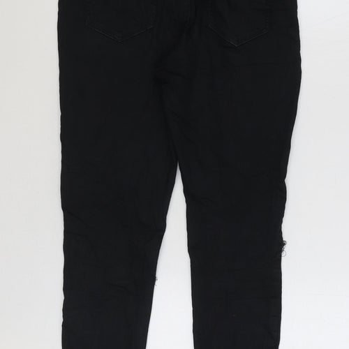 New Look Womens Black Cotton Skinny Jeans Size 10 L27 in Regular Zip