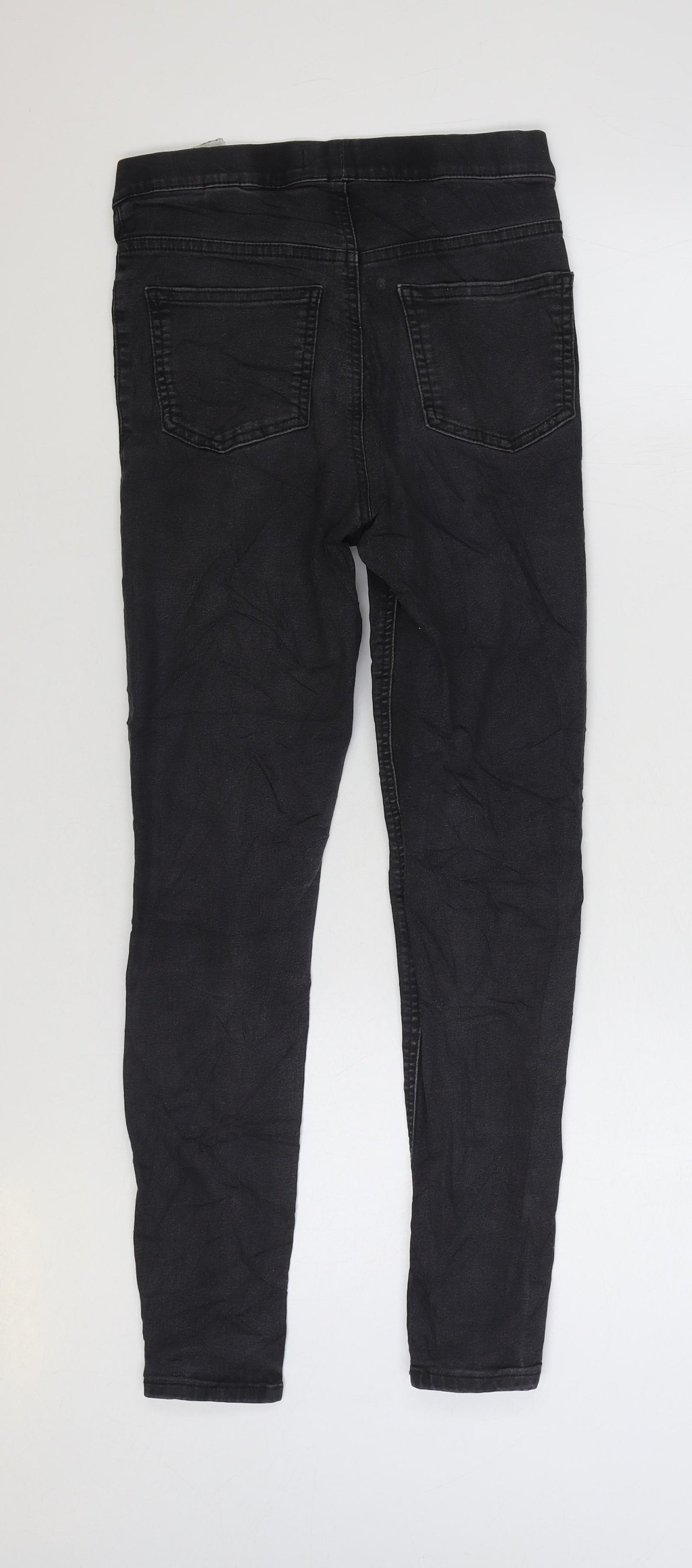 Marks and Spencer Womens Black Cotton Jegging Jeans Size 8 L27 in Regular Zip