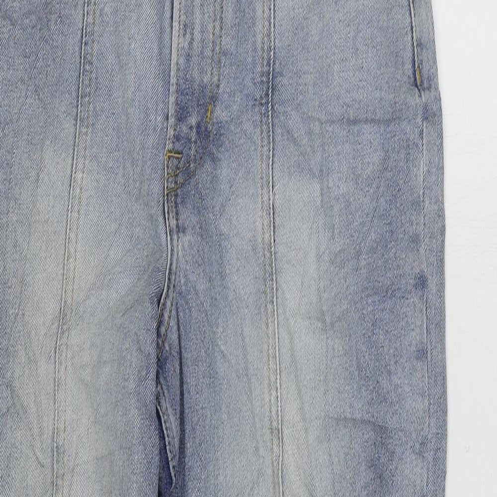 Divided by H&M Womens Blue Cotton Mom Jeans Size 8 L27 in Regular Zip