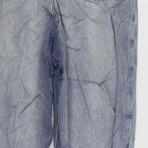 Divided by H&M Womens Blue Cotton Mom Jeans Size 8 L27 in Regular Zip
