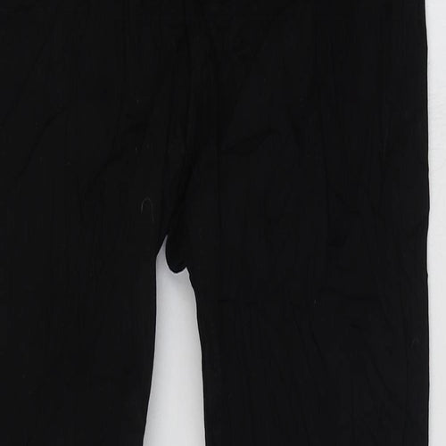 H&M Womens Black Cotton Straight Jeans Size 8 L30 in Regular Zip