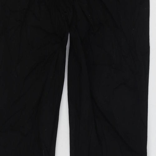 H&M Womens Black Cotton Straight Jeans Size 8 L30 in Regular Zip