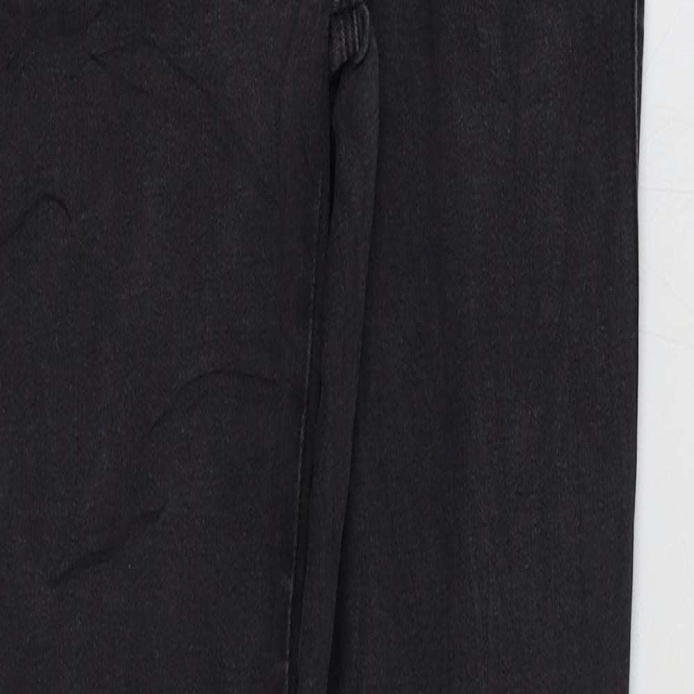 NEXT Womens Black Cotton Skinny Jeans Size 12 L32 in Regular Zip