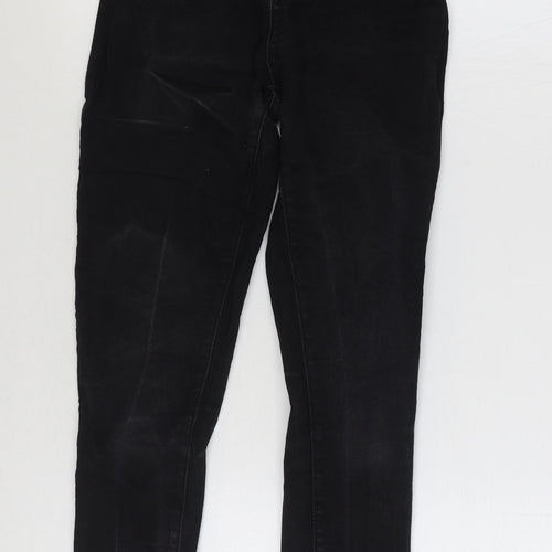 Denim & Co. Womens Black Cotton Skinny Jeans Size 10 L27 in Regular Zip