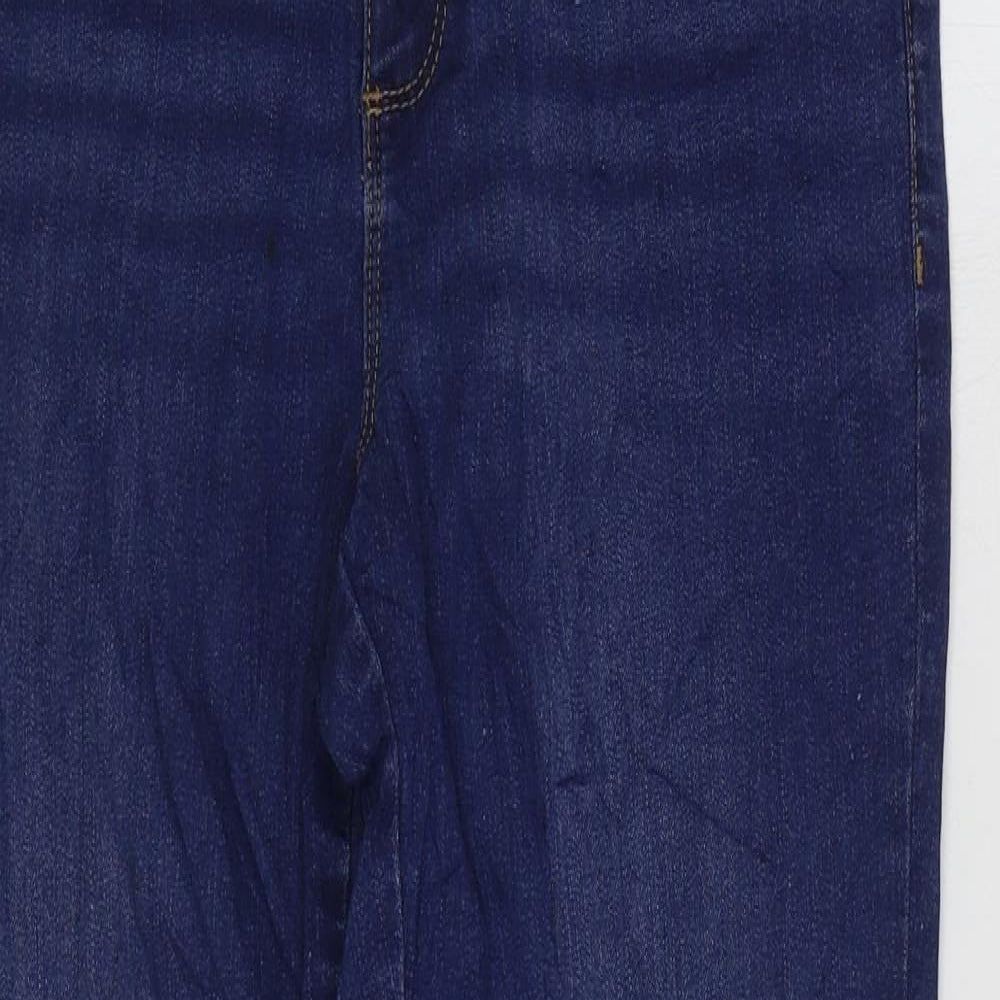 Dorothy Perkins Womens Blue Cotton Straight Jeans Size 8 L26 in Regular Zip