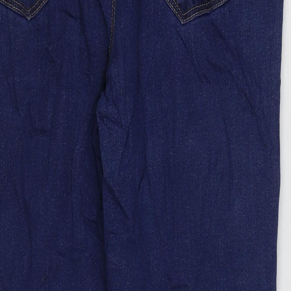 Dorothy Perkins Womens Blue Cotton Straight Jeans Size 8 L26 in Regular Zip