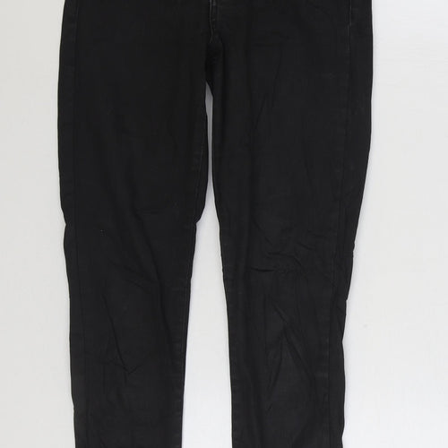 Topshop Womens Black Cotton Skinny Jeans Size 28 in L32 in Regular Zip
