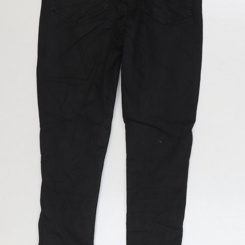 Topshop Womens Black Cotton Skinny Jeans Size 28 in L32 in Regular Zip