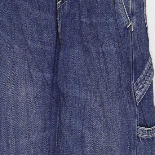 Carhartt Womens Blue Cotton Boyfriend Jeans Size 28 in L29 in Regular Zip