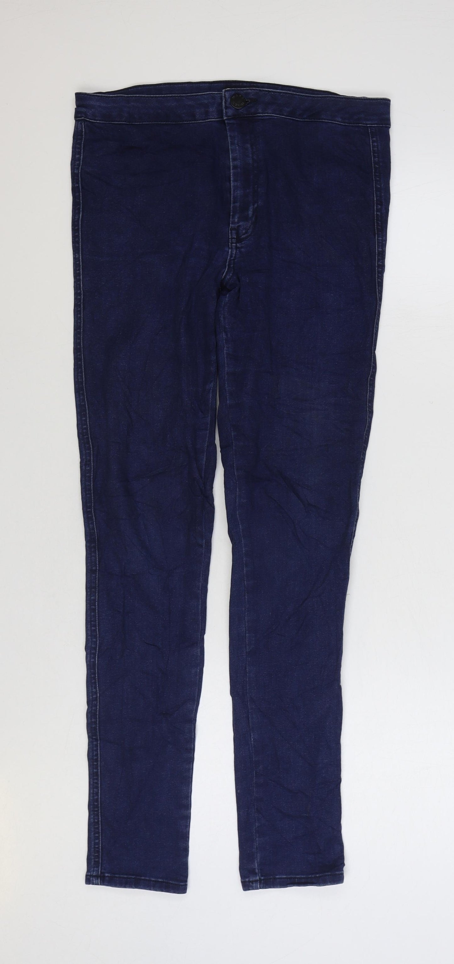 waredenim Womens Blue Cotton Skinny Jeans Size 12 L30 in Regular Zip